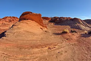 Glen Canyon Prints: The swirls and blocky texture of fossilized sand dunes in the badlands of Horseshoe Bend