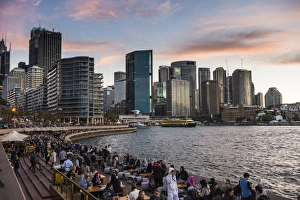 Sydney Prints: Sydney Harbour after sunset, Sydney, New South Wales, Australia, Pacific