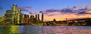 Glow Prints: Sydney skyline at dusk, Australia