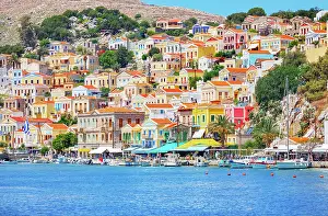 Dodecanese Prints: Symi Harbour, Symi Island, Dodecanese Islands, Greece