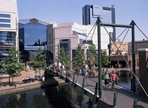 West Midlands Prints: Symphony Hall, the Union Canal, Birmingham, West Midlands, England, United Kingdom