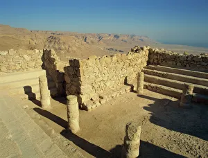 Synagogue Prints: The synagogue, Masada, UNESCO World Heritage Site, Israel, Middle East