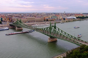 River Danube Prints: Szabadsag hid (Liberty Bridge), Budapest, Hungary, Europe