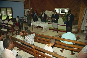 Worshipping Prints: Tabernacle church, Sigatoka, Viti Levu, Fiji, Pacific Islands, Pacific