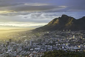 City Bowl Prints: Table Mountain and City Bowl at dawn, Cape Town, Western Cape, South Africa, Africa