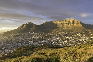 City Bowl Prints: Table Mountain at dawn, Cape Town, Western Cape, South Africa, Africa