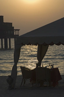 Dine Prints: Table setting on the beach