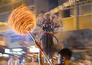 Spinning Prints: Tai Hang Dragon Dance, Tai Hang, Causeway Bay, Hong Kong, China, Asia