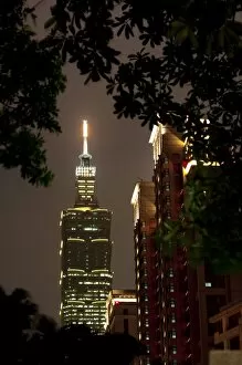 Taipei 101 at night, Taipei, Taiwan, Asia