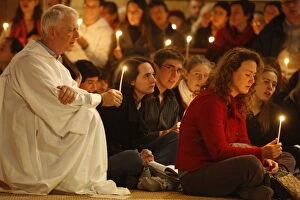 Images Dated 7th December 2008: Taize community prayer, Montrouge, Hauts-de-Seine, France, Europe