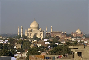 Moghul Prints: Taj Mahal on the banks of the Yamuna River