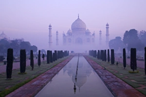 Taj Mahal Prints: Taj Mahal at dawn, UNESCO World Heritage Site, Agra, Uttar Pradesh, India, Asia
