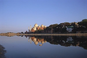 Taj Mahal Prints: The Taj Mahal seen from across the Jumna (Yamuna) River