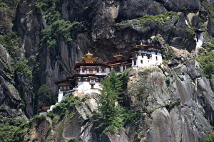 Bhutan Prints: Taktshang Goemba (Tigers Nest) Monastery, Paro, Bhutan, Asia