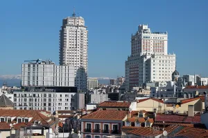 Madrid Prints: Tall buildings in Plaza de Espana, Madrid, Spain