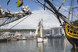 Tall Ship Prints: Tall ship activity in inner harbour, Whitehaven. Cumbria, England, United Kingdom, Europe