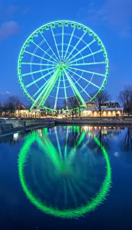 Quebec Prints: The tallest Ferris Wheel in Canada at the harbour, Montreal, Quebec, Canada
