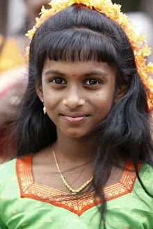 Images Dated 5th July 2009: Tamil girl, London, England, United Kingdom, Europe