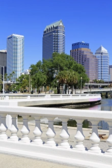 Tampa Prints: Tampa skyline and Linear Park, Tampa, Florida, United States of America, North America