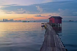 George Prints: Tan Jetty at sunset, George Town, Penang, Malaysia