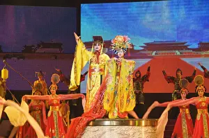 Xian Prints: Tang Dynasty dance dating from between 618 and 907AD and Music Show at the Sunshine Grand Theatre