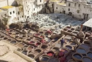 Images Dated 8th November 2007: The Tanneries, Fes, Morocco, North Africa, Africa