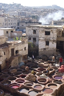 Images Dated 8th November 2007: The Tanneries, Fes, Morocco, North Africa, Africa