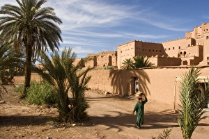 Taourirt Kasbah (mud fortress), Ouarzazate, Atlas mountains, Morocco, North Africa