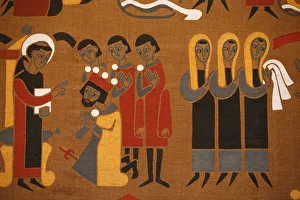 Images Dated 11th February 2000: Tapestry depicting the life of St. Benedict, Saint-Pierre de Solesmes Abbey, Solesmes