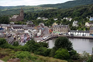 Villages Prints: Tarbert centre, East Loch Tarbert, Argyll, Scotland, United Kingdom, Europe