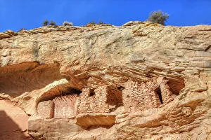 Ancient Culture Prints: Target Ruins, Ancestral Pueblo, up to 1000 years old, Coomb Ridge area, Utah, United