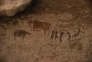 Rock Art Prints: Tassili rock paintings, UNESCO World Heritage Site, Algeria, North Africa, Africa