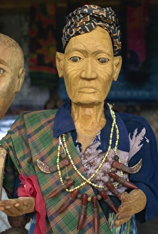 Toraja Prints: Tau tau, an effigy made in likeness to dead person, Torajaland, Sulawesi
