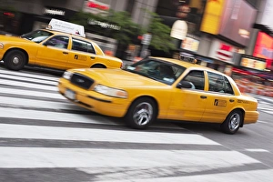 Taxi cabs in Times Square, Midtown, Manhattan, New York City, New York