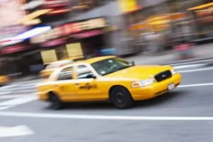 Taxi cabs in Times Square, Midtown, Manhattan, New York City, New York