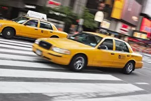 Images Dated 26th May 2009: Taxi cabs in Times Square, Midtown, Manhattan, New York City, New York