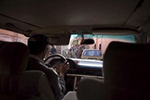 D River Prints: Taxi interior, Marrakech, Morocco, North Africa, Africa