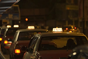 Images Dated 7th November 2007: Taxi rank, Kowloon, Hong Kong, China, Asia