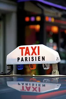 Images Dated 20th June 2008: Taxi sign, Paris, France, Europe