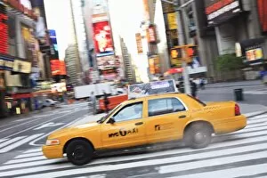 Taxi, Times Square, Manhattan, New York City, New York, United States of America