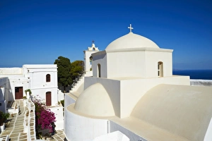 Greek Orthodox Prints: Taxiarques Monastery, Serifos Island, Cyclades, Greek Islands, Greece, Europe