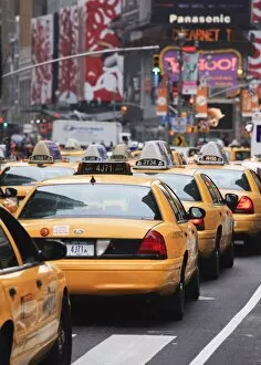 Images Dated 27th May 2009: Taxis and traffic in Times Square, Manhattan, New York City, New York, United States of America