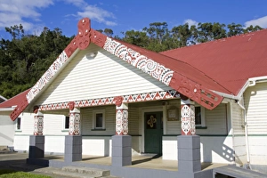 Tribal Culture Prints: Te Poho o Rawiri Marae Meeting House, Gisborne, Eastland District, North Island