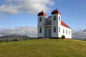 Maori Culture Prints: Te Puke Marae Maori Church, Raetihi, North Island, New Zealand, Pacific