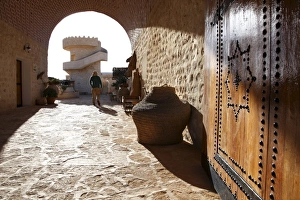 Look Out Prints: Tea house entrance and lookout, Tamezret village, Matmata, Tunisia, North Africa, Africa
