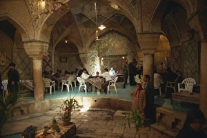 Kerman Prints: Tea House in the Vakil Bazaar