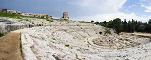 Teatro Greco Prints: Teatro Greco (Greek Theatre), the Greek Amphitheatre at Syracuse (Siracusa)