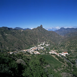 Tejeda Prints: Tejeda and Roque Bentaiga, Gran Canaria, Canary Islands, Spain, Europe