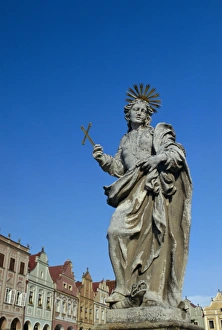 Town House Prints: Telc, UNESCO World Heritage Site, Moravia, Czech Republic, Europe