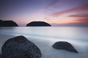 Teluk Nipah Beach at sunset, Pulau Pangkor, Malaysia, Southeast Asia, Asia